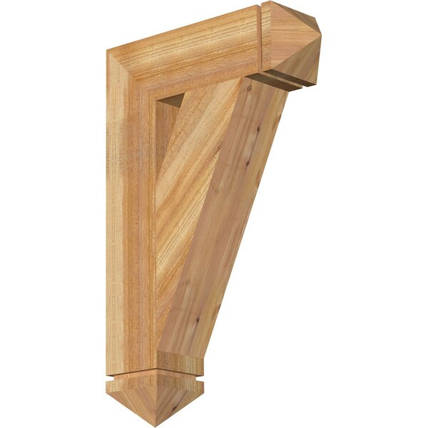 Ekena Millwork Traditional Arts & Crafts Rough Sawn Bracket, Western Red Cedar, 6"W x 22"D x 34"H BKT06X22X34TRA03RWR - main